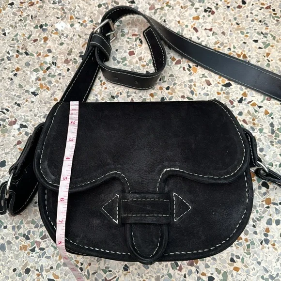Suede CARRIEL unix bag - hidden pockets